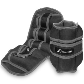 ProsourceFit Ankle / Wrist and Arm / Leg Weights Set of 2, Adjustable Strap 1 lb-5 lb, Adjustable Weight 15 lb, 10 lb, 7 lb for Men and Women