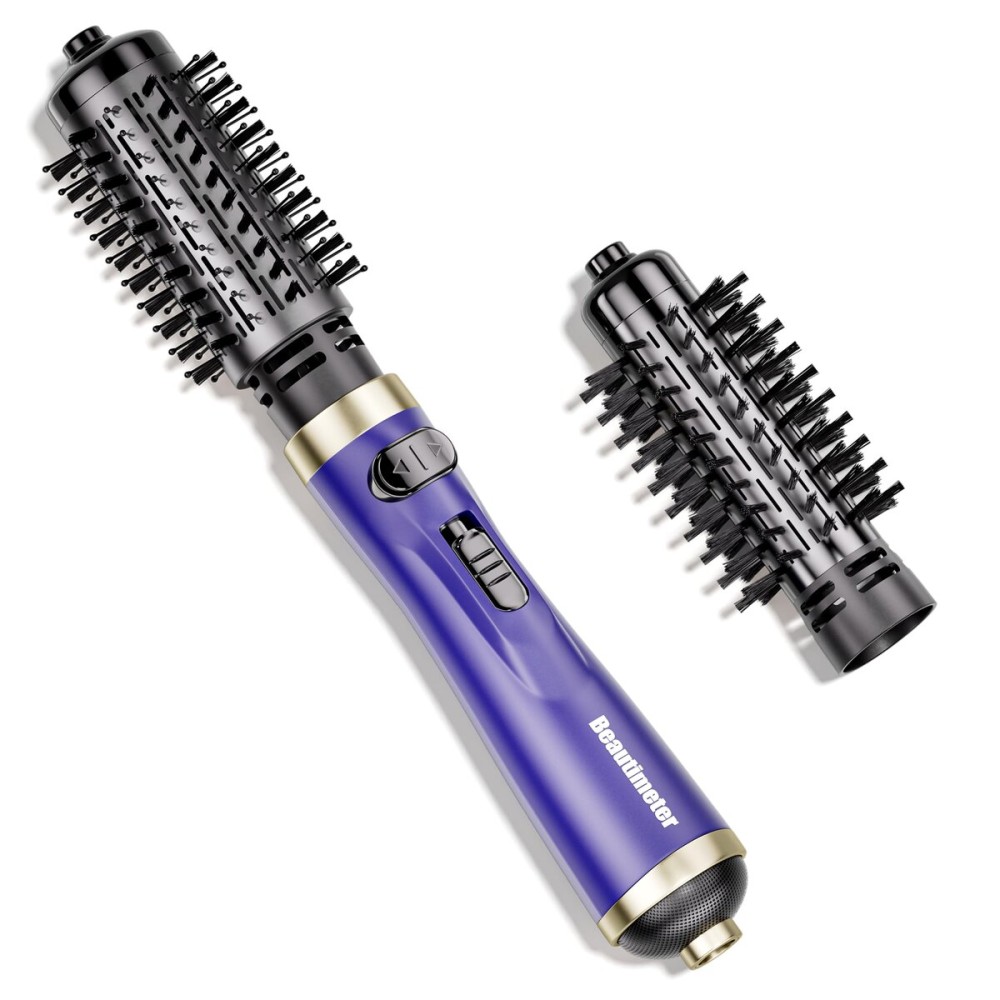 Beautimeter Hair Dryer Brush, Rotating Blow Dryer Brush with 2-Inch and 1.5-Inch Brushes, 3 in 1 Hot Air Styler and Rotating Brush, Hair Dryer Brush Blow Dryer Brush in One (Purple)