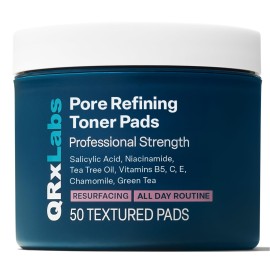 Pore Refining Toner Pads with Salicylic Acid and Niacinamide in a Witch Hazel Solution - With Vitamins B5, C & E, Chamomile & Green Tea - Helps Reduce the Look of Enlarged Pores