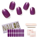 NAILOG Semi Cured Gel Nail Strips (20 Extra Long Polish Stickers/Wraps)  Glossy & Long Lasting Soft Gel Finishing (RSVP)