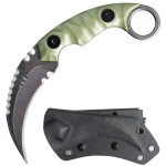 Ccanku C1691 Fixed Blade Knife D2 Steel G10 Handle 4 Inches,Outdoor Survival Claw Teeth Knife,Camping EDC Tools, Kydex Sheaths  