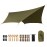 FREE SOLDIER Camping Tarp Waterproof Portable Multifunctional Outdoor Camping Traveling Awning Backpacking Shelter Rain Tarp (Greenish Brown 6 Loop 1012ft)