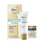 RoC Multi Correxion Hyaluronic Acid Anti Aging Under Eye Cream for Puffiness & Dark Circles (.5 OZ) + RoC Retinol Capsules (7 CT), Skin Care Routine, Fragrance & Paraben Free for Women and Men