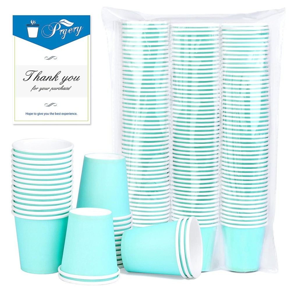 Prgery 150 Pack 3oz Paper Cups, Bathroom Cups Disposable,Moushwash Cup Small Snack Cup for Water, Juice,Candy Ideal for Party Bathroom and Office