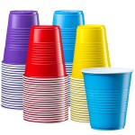 GUSTO [12 oz. - 40 Count Plastic Party Cups Disposable - Assorted Colors Drinking Cups for Party, Events, and Everyday Use (Formerly Comfy Package)