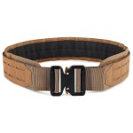 WOLF TACTICAL Molle Battle Belt - War Battle Tactical Gun Duty 2 Quick-Release Combat Belt (Large, Fde Tan)