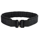 WOLF TACTICAL Molle Battle Belt - Battle Belts Tactical Gun Belt Duty Belt 2 Quick-Release Combat (Large, Black)