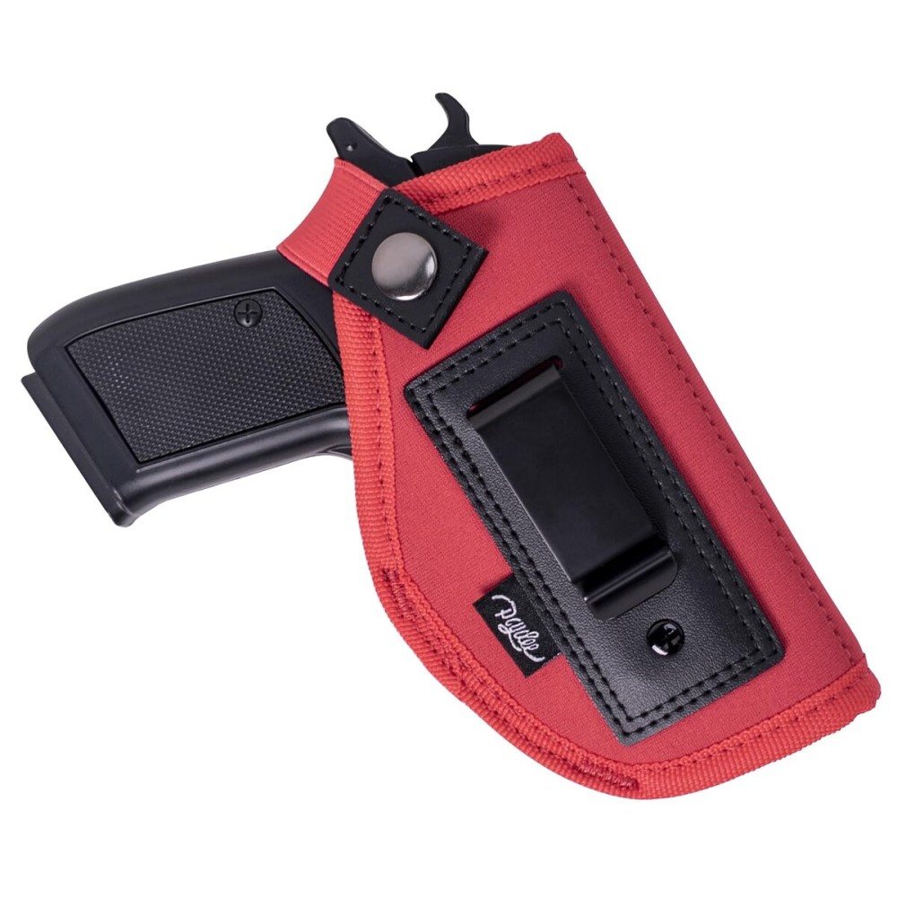 POYOLEE Gun Holster for Women Concealed Carry Holster for Pistols Universal IWB Holster Fits Glock 19 26 43 Springfie XD LC9 & All Similar Handguns (Red, Right-Handed Draw (IWB))