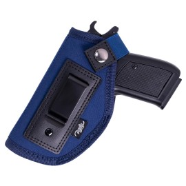 POYOLEE Gun Holster for Women Concealed Carry Holster for Pistols Universal IWB Holster Fits Glock 19 26 43 Springfie XD LC9 & All Similar Handguns (Blue, Left-Handed Draw (IWB))