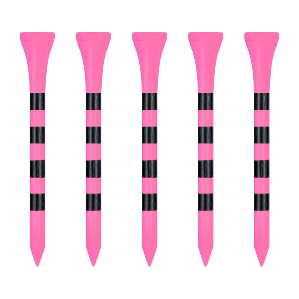 Zivisk Wooden Golf Tees 2-3/4 inch 100 Count, 2.75 Long Golf Wood Bamboo Tees for Women (Pink,70MM)