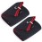 Mile High Life Tri-fold Golf Towel | 16 X 24 | Premium Microfiber Fabric | Waffle Pattern | w Heavy Duty Carabiner Clip | for Men and Women (2 Pack Black/Red)