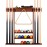XCSOURCE Pool Cue Rack Only, Pool Stick Holder Wall Mount, 6 Pool Billiard Stick + Ball Set Pool Cue Holder, Pool Table Accessories for Billiard Room Man cave