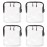 BORSALI Quart Size Bag TSA-Approved for Carry On Travel - One (1) Quart Clear Toiletires, Cosmetic and 3-1-1 Liquids Toiletry Bag - 4 Pack