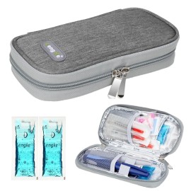 YOUSHARES Insulin Cooler Travel Case - TSA Approved for Ozempic, Mounjaro Injection Pen, Diabetic Medication Cooling Bag for Zepbound, Refrigerated Diabetes Storage Kit with 2 Ice Pack