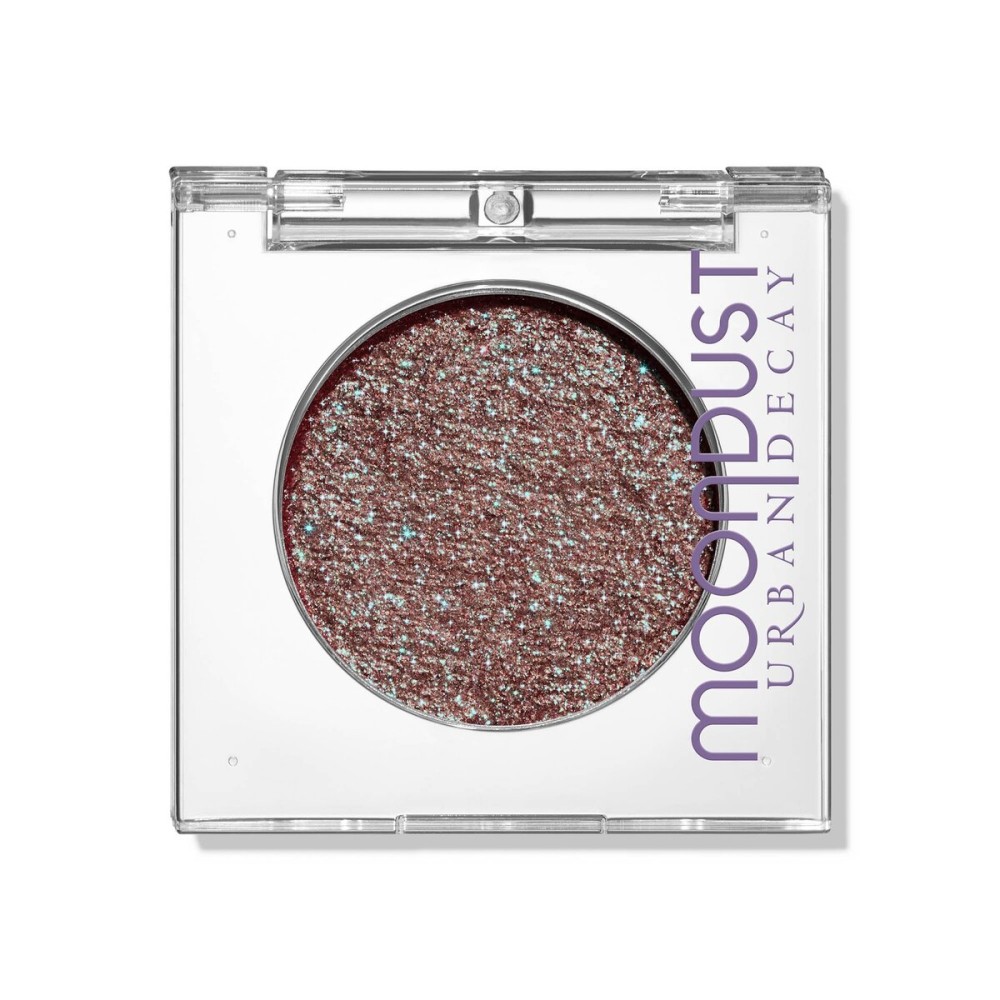 Urban Decay 24/7 Moondust Glitter Eyeshadow Single - Sparkly Eye Glitter Makeup, Long-lasting, Highly Reflective Shimmer Finish, Eye Shadow Topper, Solstice (Red with Green Sparkle) - 0.06 oz