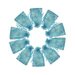 Jexila 100PCS Turquoise Organza Bags 4x6 inch Drawstring Jewelry Gift Bags for Wedding Party Favor Pouches Small Mesh Bags