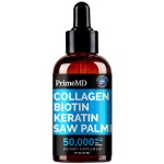 Liquid Collagen Peptides for Women - Serum Complex with Biotin Vitamin, Hydrolyzed Keratin Protein and Saw Palmetto - Comprehensive Formula for Hair, Skin, and Nails Wellness - 2fl oz (Pack of 1)