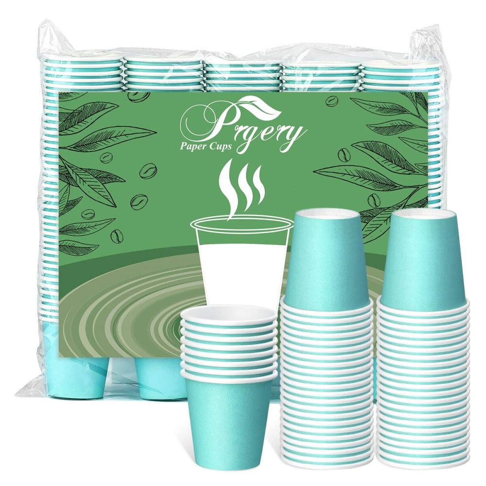 Prgery 200 Pack 3 oz Paper Cups, Bathroom Cups Disposable, Moushwash Cups for Snack Water, Juice, Candy Ideal for Party Bathroom and Office(Blue)
