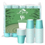 Prgery 200 Pack 3 oz Paper Cups, Bathroom Cups Disposable, Moushwash Cups for Snack Water, Juice, Candy Ideal for Party Bathroom and Office(Blue)