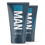 Super Fresh Ball Deodorant Lotion for Men Aluminum Free Hygiene Cream for Groin Butt and Body Controls Odor Reduces Chafing Twin Pack 4 oz Tubes for Daily Freshness Comfort and Sweat Protection