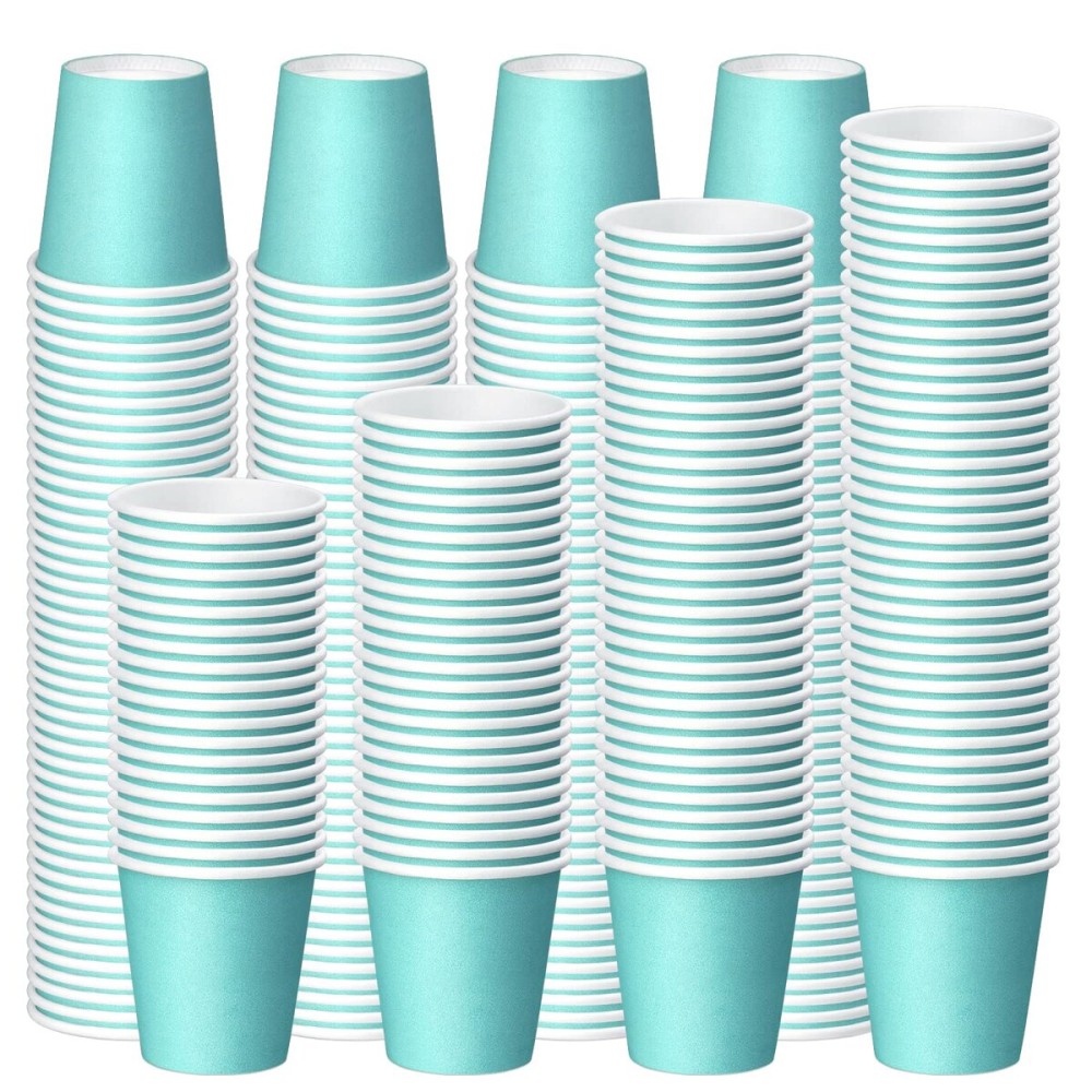Prgery 300 Pack 3 oz Paper Cups, Bathroom Cups Disposable,Moushwash Cup Small Snack Cup for Water, Juice, Candy Ideal for Party Bathroom and Office (Blue)
