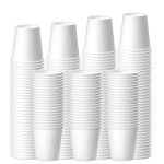 Prgery 200 Pack 3 oz White Paper Cups, Bathroom Cups Disposable, Moushwash Cups for Snack Water, Juice, Candy Ideal for Party Bathroom and Office
