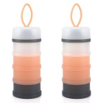Accmor 2 Pack Baby Formula Dispenser On The Go, Stackable Non-Spill Portable Milk Powder Kids Snack Storage Container, BPA Free