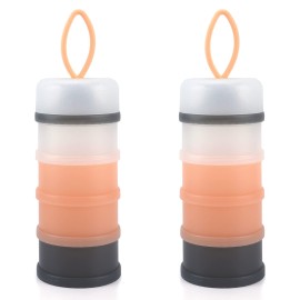 Accmor 2 Pack Baby Formula Dispenser On The Go, Stackable Non-Spill Portable Milk Powder Kids Snack Storage Container, BPA Free