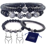 STCORPS7 Magnetic Healing Bracelet Arthritis, Energy Healthy Jewelry Magnetic Therapy Sleep,Hematite Bracelet for Men Women, Crystal Jewelry Healing Bracelets Bring Luck and Prosperity Happiness