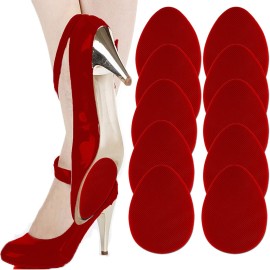 Non Slip Shoes Pads Self-Adhesive Shoe Grips Rubber Anti-Slip Shoe Grips Sole Stick Protector (Red-5Pairs)
