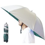 Bocampty Umbrella Hat, Fishing Hat Hands Free Foldable UV Protection Umbrella Cap Adjustable Headwear for Fishing Golf Camping Beach Gardening Sunshade Outdoor