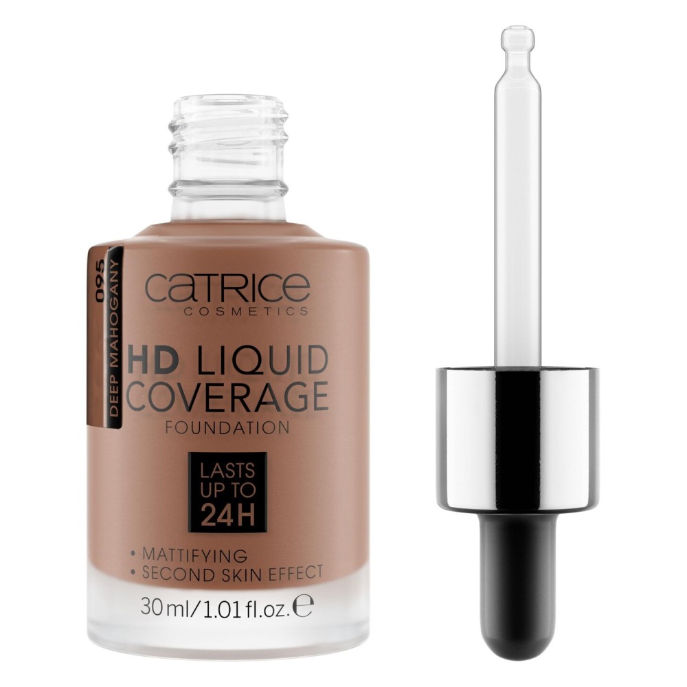 Catrice | HD Liquid Coverage Foundation | High & Natural Coverage | Vegan & Cruelty Free (095 | Deep Mahogany)