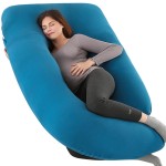 Elover Pregnancy Must Haves Pregnancy Pillow for Sleeping U Shaped Full Body Maternity Pillow with Removable Cooling Cover for Pregnant Women(57 in,Jersey Royal Blue)