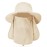 Fishing Hat for Men & Women, Outdoor UV Sun Protection Wide Brim Hat with Face Cover & Neck Flap (Beige)