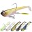 TRUSCEND Fishing Jigs Lures with Handmade Lead Heads Paddle Tail Spinner Baits for Bass Trout Walleye Musky Soft Plastic Fishing Lures