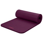 Retrospec Solana Yoga Mat 1 Thick w/Nylon Strap for Men & Women - Non Slip Exercise Mat for Home Yoga, Pilates, Stretching, Floor & Fitness Workouts - Boysenberry