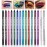 LemonSac 15PCS Colorful Eyeliner Pen Set, Eye Shadow Pencil, Pearl & Matte Metallic Glitter Eyeliner for Women, Eye & Lip Liner, Professional Eye Makeup Set