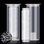 Skylety 2/4/8 Pieces Fishing Thread Nylon Elastic Invisible Magic Fishing Line Bait Thread 0.2 mm Length 656 Feet Per Spool Stretchy Bait String Line Clear Storage Case(2 Pieces)