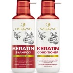 NATURAVIS Keratin Shampoo and Conditioner Set - Sulfate Free, All Hair Types - Women and Men - 16.9 Fl Oz (Pack of 2)