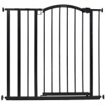 Summer Infant Extra Tall Decor Pet and Baby Gate, 28.75 - 39.75 Wide, 36 Tall, Pressure or Hardware Mount, Install In-between Rooms, Doorways & Stairways, Walk-Through Safety Gate, Black