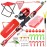 DaddyGoFish Kids Fishing Pole - Rod Reel Combo Tackle Box Starter Set - First Year Small Dock Gear Kit for Boys Girls Toddler Youth Age Beginner Little Children Junior Anglers (Red, 4ft)