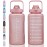 ST-YIBEN 100oz Large Motivational Water Bottle with Time Marker,Leakproof & BPA Free 3 Liters Big Gallon Water Bottle with Straw & Handle Tritan Frosted Water Jug for Women Men to Fitness,Gym,Sports