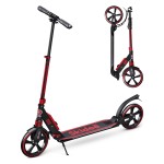 Skidee Kick Scooter for Kids Ages 6-12 - Large Sturdy Wheels, Anti-Shock Suspension with Adjustable Handlebar Up to 41 High - Foldable, Lighweight Scooters for Kids, Teens & Adult, Max Load 220 Lbs