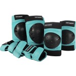 Retrospec Knee Pads, Elbow Pads & Wrist Guards for Men, Women & Kids - Protective Gear for Skateboarding, Roller Skate, Rollerblade, BMX & Scooter - Multi Sport Pad Set - Spring Mint Youth (10-14yrs)