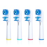 Replacement Brush Heads Compatible with Oral B- Double Clean Design, Double Clean Brush Heads, Compatible with Braun Oral-B Dual Clean Electric Toothbrush - Pack of 4