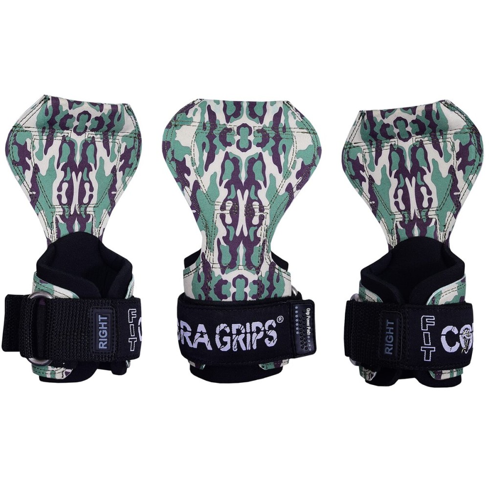 Cobra Grips PRO Weight Lifting Gloves Heavy Duty Straps Alternative Power Lifting Hooks Best for Deadlifts Adjustable Neoprene Padded Wrist Support Bodybuilding (PRO DitGreen)