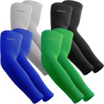 YQXCC 4 Pairs Arm Sleeves for Men Women | UPF 50 Cooling UV Sun Protection | Sports Compression Sleeves