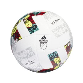 Adidas Unisex-Adult MLS Training Soccer Ball White/Solar Yellow/Power Blue 3