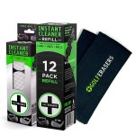 Instant Golf Eraser, Premium Dual-Sided Sponge - Golf Club Cleaner, Golf Ball Cleaner, Golf Club Groove Cleaner 6-Pack with Tether, 12-Pack Refill, Premium Embroidered Golf Towel with Clip