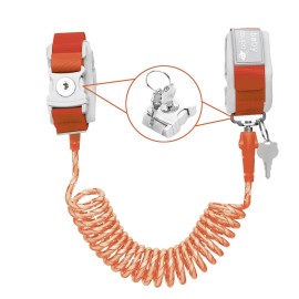 Toddler Harness Walking Leash- Child Anti Lost Wrist Link - Child Safety Harness - Upgrade with Reflective(6.5ft) - for Boys and Girls,Not Easy to Open Without Key(Orange)